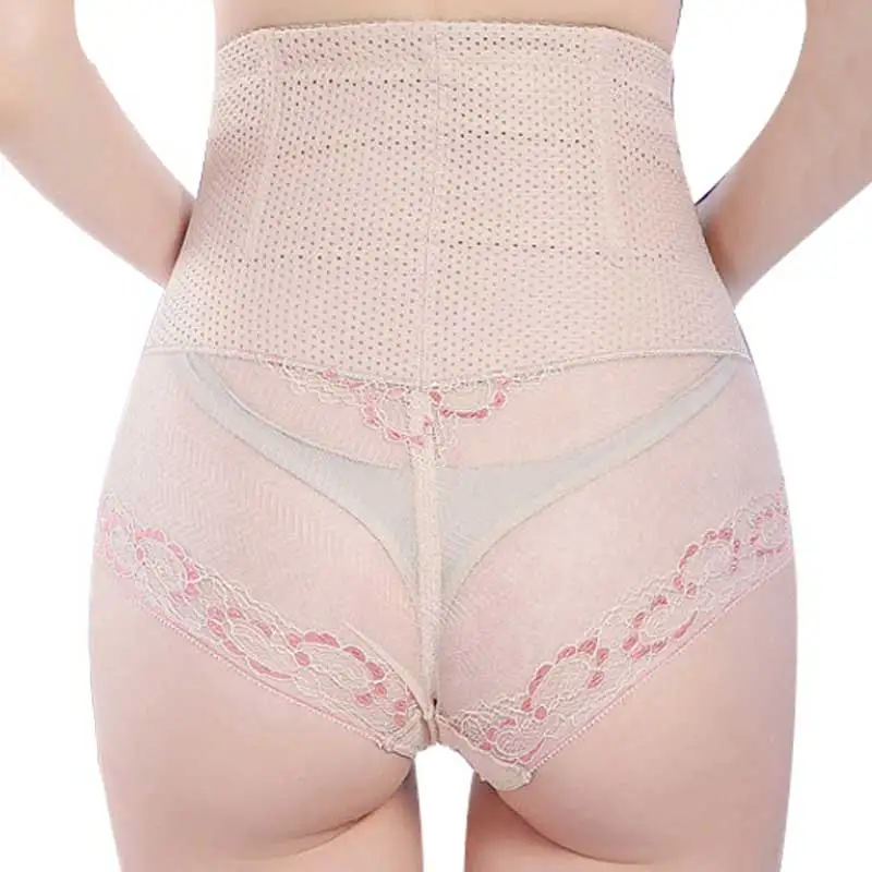 Высокая талия сетки плеть для женщин живота похудения Корректирующие трусы
