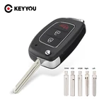 Чехол KEYYOU для автомобильного ключа с тремя кнопками для Hyundai HB20 IX35 I45 SANTA FE Accent I40 I20 HY15HY20TOY40