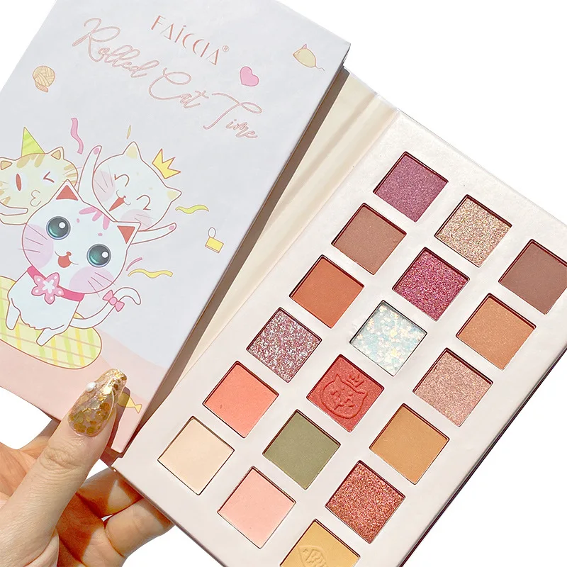 

2021 18 цветной "кошачий глаз" теневая тарелка земляного Цвета Тени для век глянцевые тени для век Красота Макияж универсальные