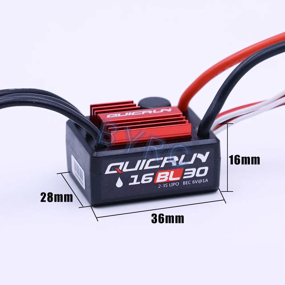 Оригинальный Бесщеточный Регулятор Скорости Hobbywing quirun 16BL30 30 А 1 шт. ESC для 1/16