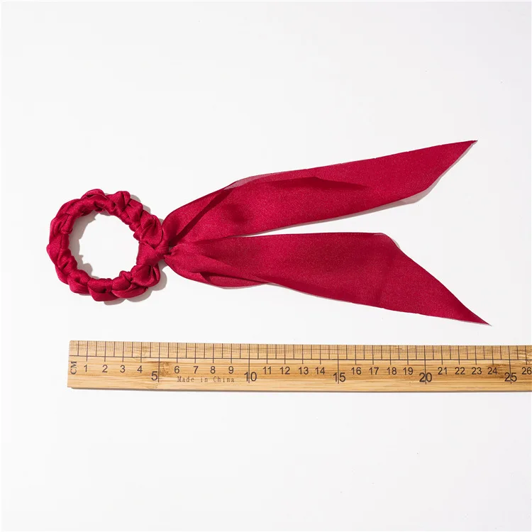 New Women Ponytail Long Elastic Hair Band Streamers Scrunchies Ties Bow Ribbon Rope Ring Fashion Accessories | Украшения и