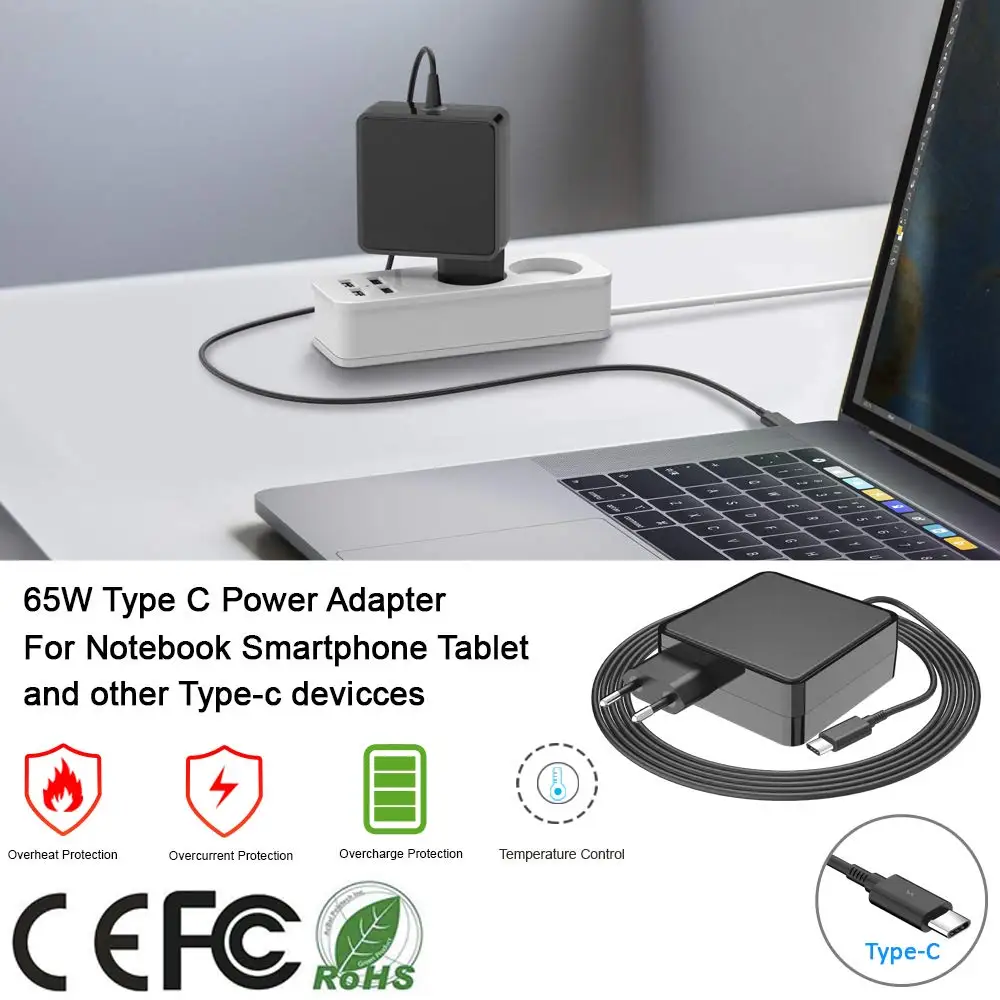 USB C Type 65 Вт AC адаптер Зарядное устройство для Lenovo Yoga C930 13 S730 920 730 IdeaPad 730s