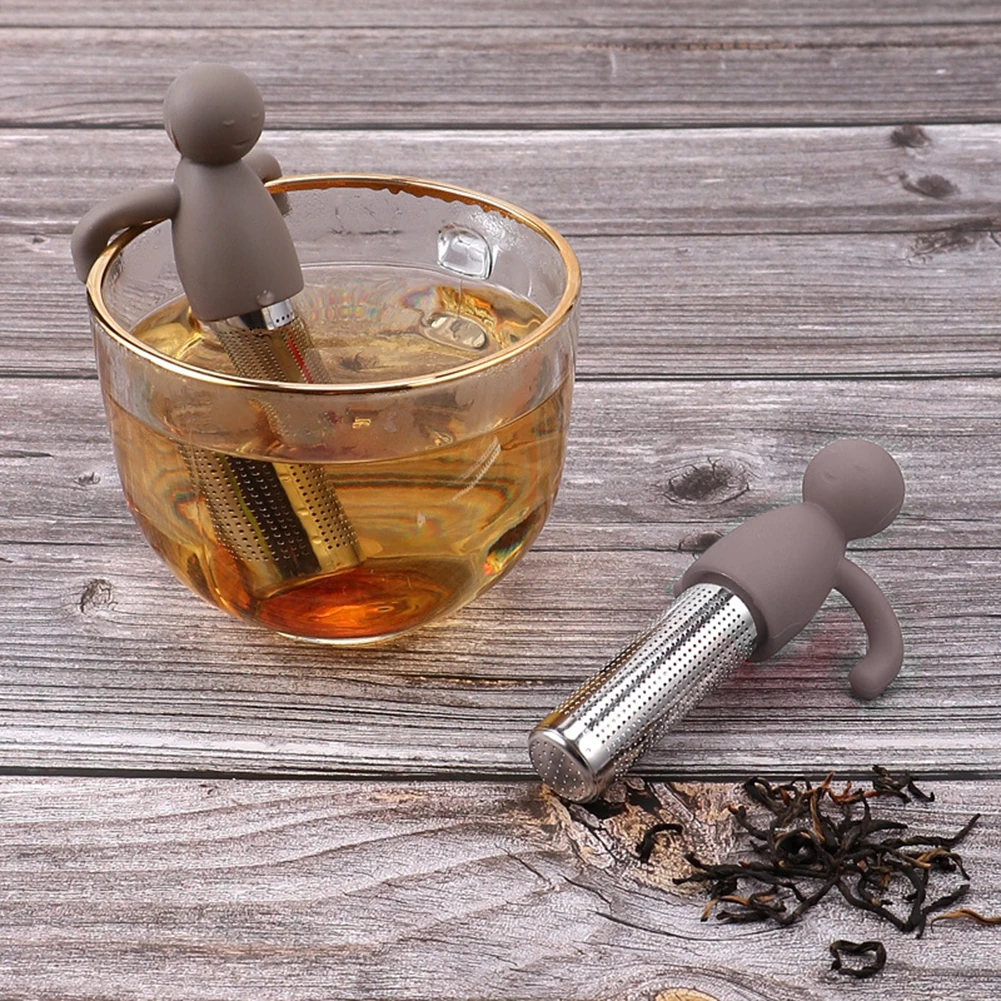 Забавные Little Man и Чай фильтр свободные аксессуары листик пивоварения Инструменты