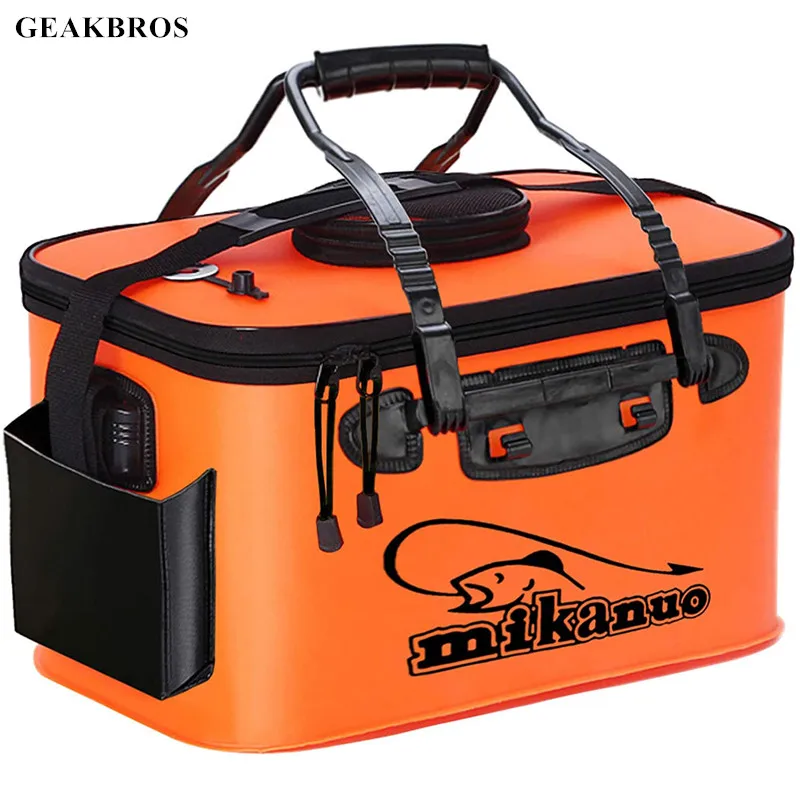 

Foldable Fishing Bucket Fishing Tackle Bag Live Fish Container Multi-Functional Fish Live Lures Bucket Outdoor EVA Fishing Bag