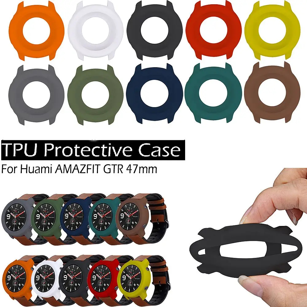 Чехол для часов из ТПУ силиконовый чехол рамка Xiaomi Huami AMAZFIT GTR 47 мм защитный смарт