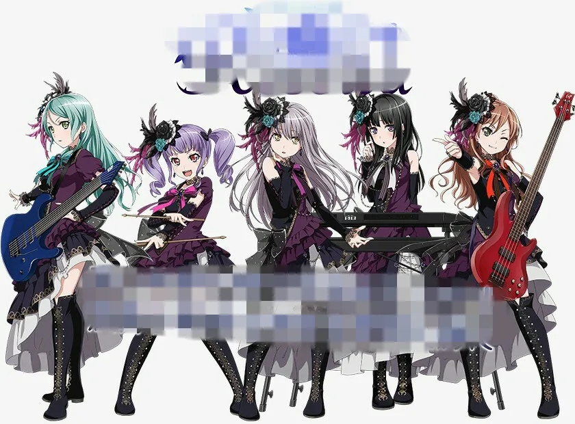 

Anime cosplay shoe BanG Dream shoe Minato Yukina BLACK SHOUT hight boots full members A