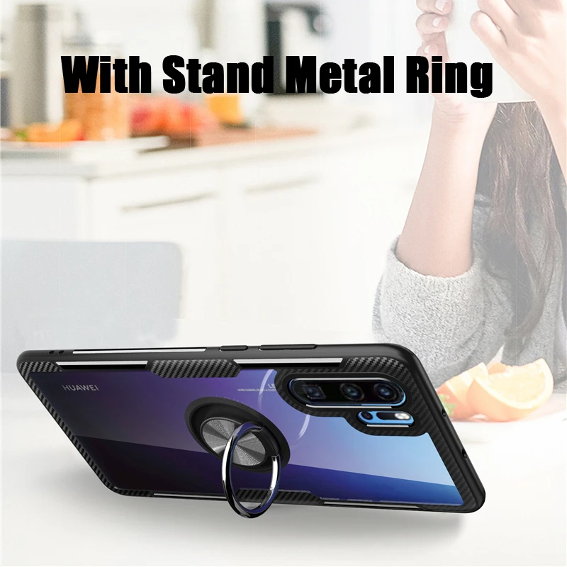 Прозрачный противоударный чехол для телефона Huawei P40 Pro Lite P30 P20 Nova 5T Honor 20 10 10i 8X Mate