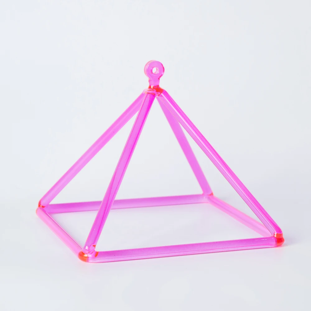 5 &quotРозовый цвет кристалл кварца Поющая пирамида для терапии Исцеление-звук