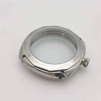 45mm stainless steel watch shell for st36 hand winding polished watch case for eta 64976498 movement