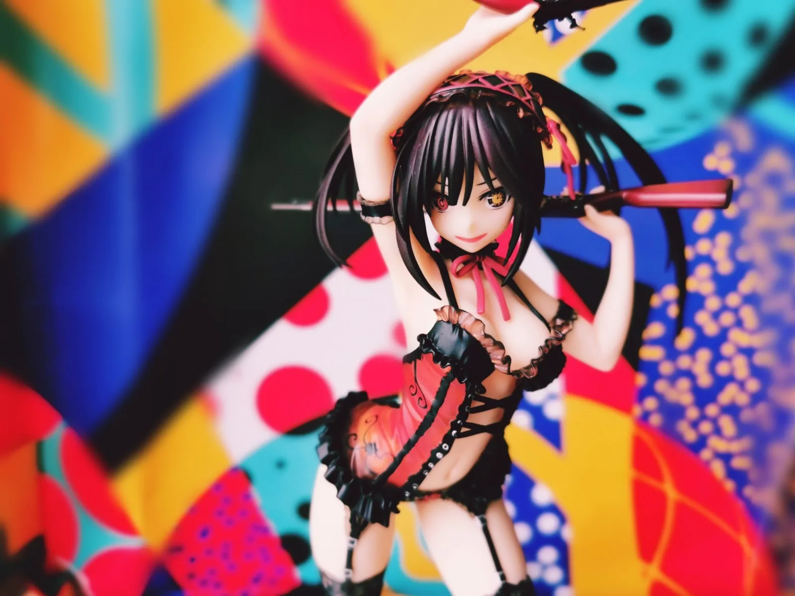 25 см японского аниме сексуальная девушка фигурки Дата живой Tokisaki Kurumi ПВХ фигурка Коллекционная модель игрушки кукла для мужчин подарок