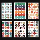 24 дня, Рождественский календарь, Подарочная наклейка из крафт-бумаги, стикер для вечевечерние, ярлык, DIY Рождественский Декор для дома