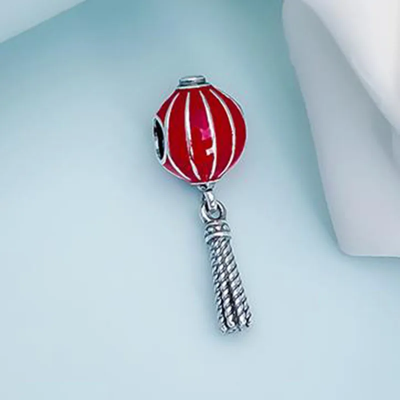

100% 925 Sterling Silver Charm New Chinese Style Lantern Pendant Fit Pandora Women Bracelet & Necklace Diy Jewelry