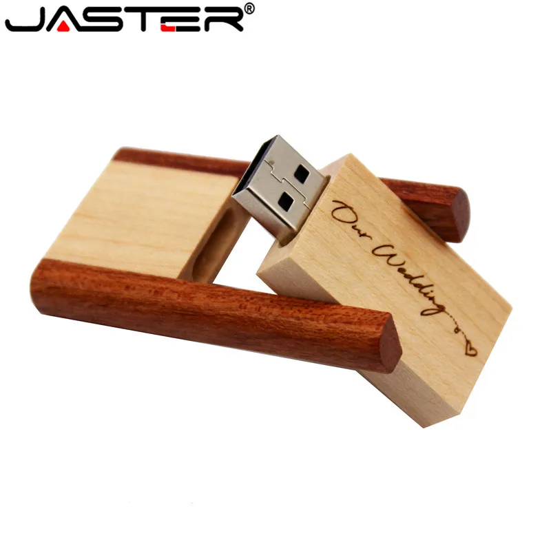 Usb флеш накопитель JASTER 3 цвета кленовый карбонизированный бамбук логотип печать