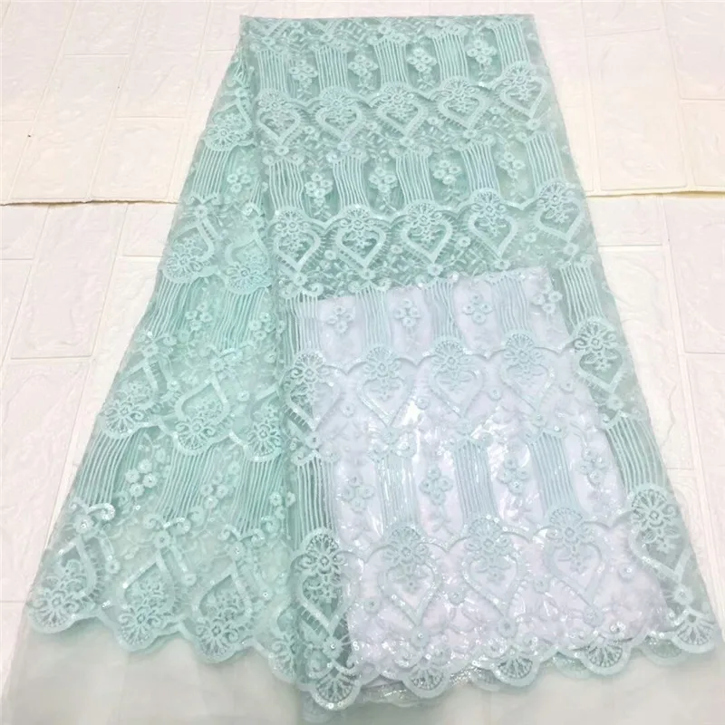 

High Quality Nigerian Lace Fabrics African French Net Lace Fabric Embroidered Tulle Mesh Lace In Peach Color XC140-188