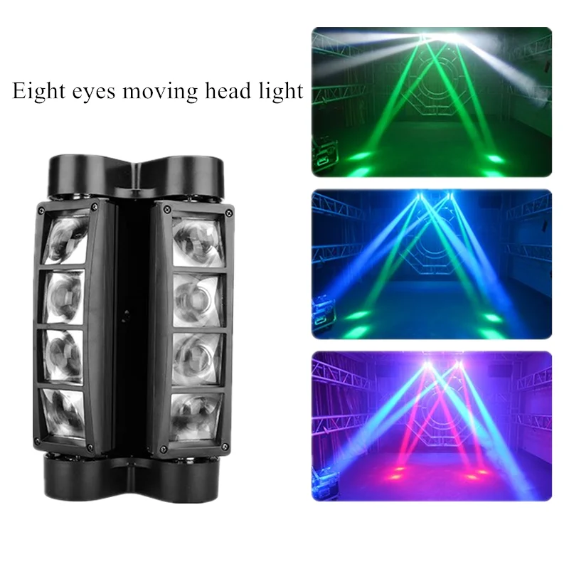 Mini 8X10W RGBW LED spider light DMX 7/15CH DJ stage lighting disco nightclub bar party spider moving head beam light