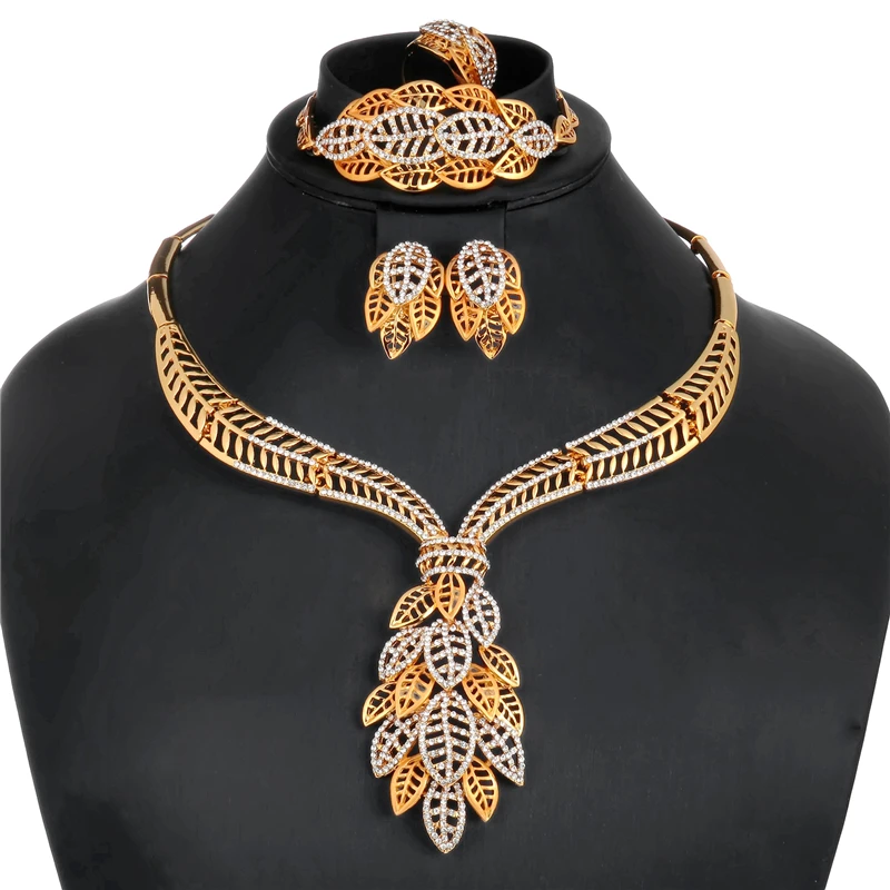 Ювелирные наборы CWEEL с кристаллами для женщин Эфиопский Свадебный костюм Дубая