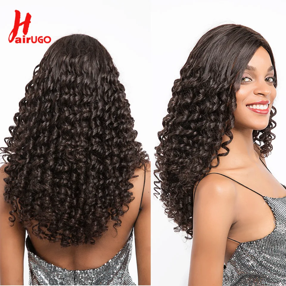 HairUGo Funmi кудрявые 13*4 кружевные передние человеческие волосы пряди с закрытием