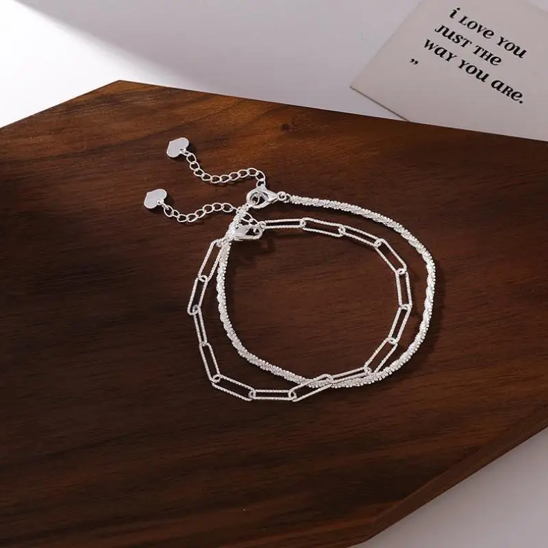 

XIAOBOACC Korean Fashion Bracelet for Women Ins Niche Design Simple Adult Chain Jewelry Gift for Friends Wholesale