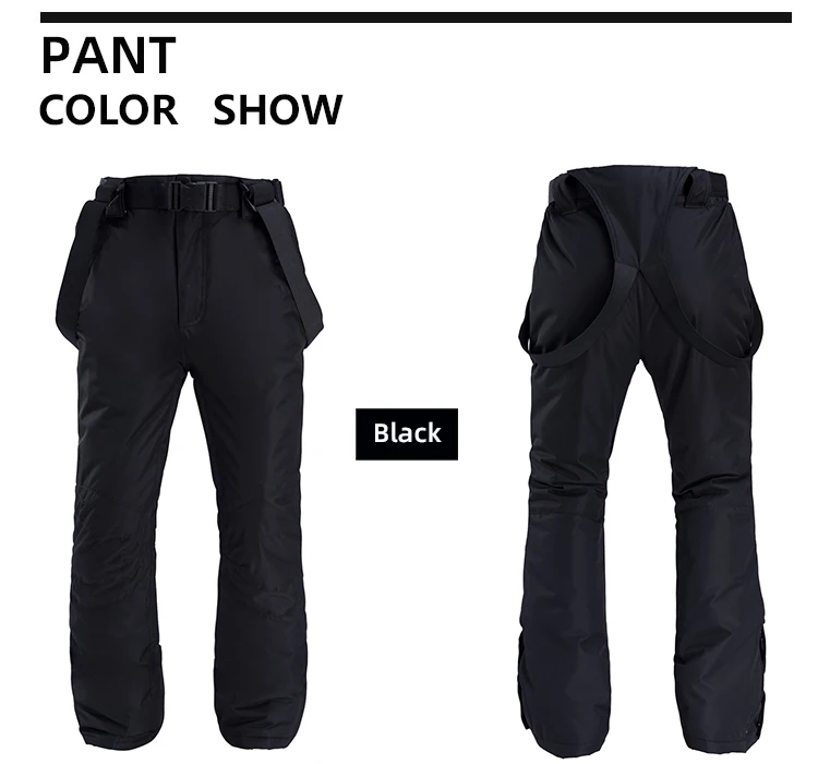 Недорогой черный лыжный костюм, комплект одежды для сноубординга, зимний костюм для девочек, спортивный водонепроницаемый плотный теплый зимний костюм+ штаны для женщин