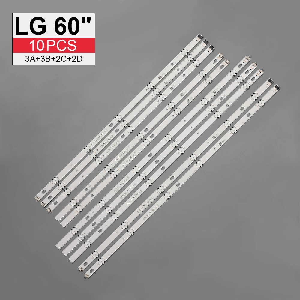 

LED backlight strip 11 lamp for LIG 60UJ6309 60UJ6300 60UJ6050 60UJ630V 60UJ634V EAV63673006 60UJ63_UHD_A B C D NC600DGE AAFXC