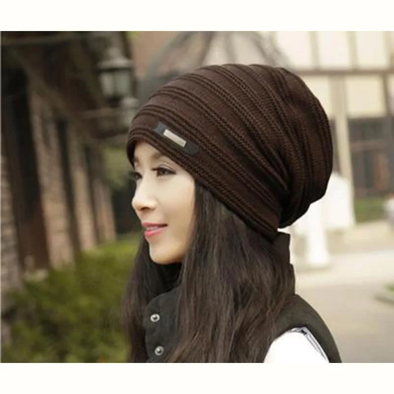 Вязаная Шерстяная Шапочка толстые теплые вязаные шапочки для взрослых унисекс