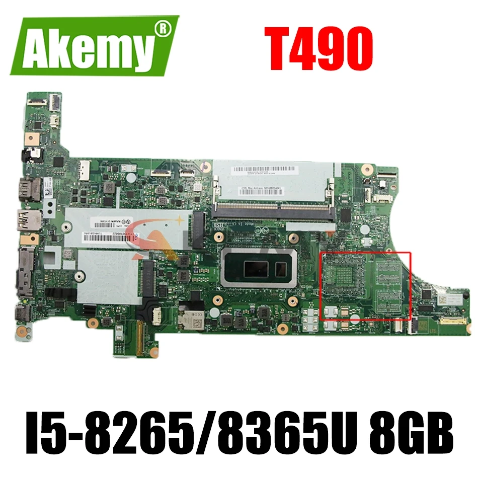 

Материнская плата для Lenovo ThinkPad T490, материнская плата FT490/FT492/FT590/FT591, стробое соответствие/8365U, процессор ОЗУ 8 Гб, материнская плата 100%, полност...