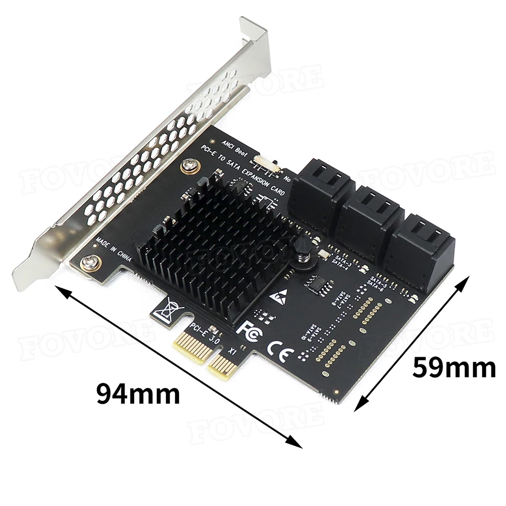 PCI Express на 6 портов SATA Гбит/с адаптер PCIe x1 3 III 0 контроллер PCI-e SATA3 карта расширения