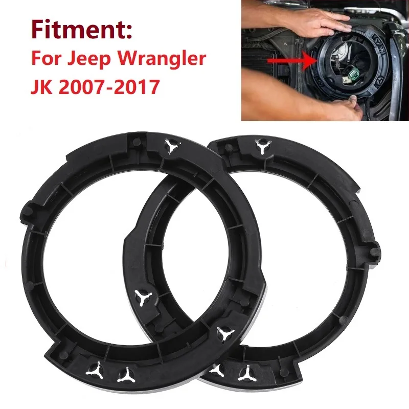 

2PCS Car Front Mounting Headlights Brackets Round Ring Head Light Base Bracket For Jeep Wrangler JK 2007-2017