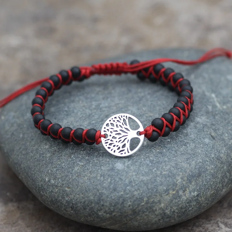 

Charmsmic Double Layer Handmade Yogo Bracelets Tree Of Life Couple Bracelets Natural Stone Friendship Birthday Gift Jewelry