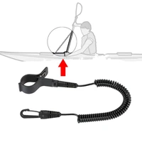 kayak elastic coiled paddle leash for kayak canoe rowing boat safety rod leash kayak accessory stretch 1 9m