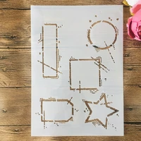 a4 29cm vintage star dialog geometry diy layering stencils painting scrapbook embossing hollow embellishment printing lace ruler
