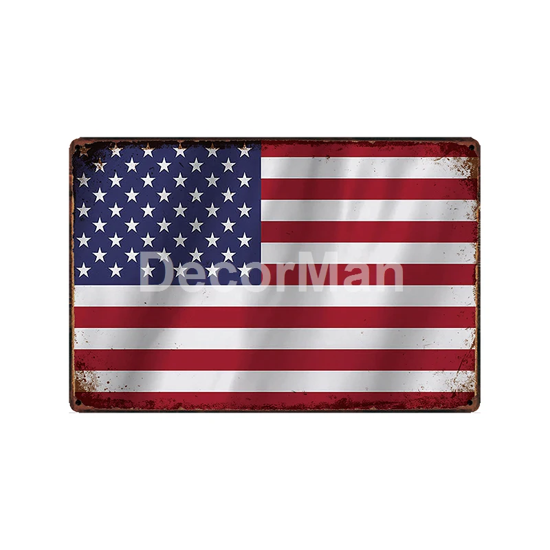 [DecorMan] Великобритания Япония Корея Италия Германия Сингапур флаг металлическая