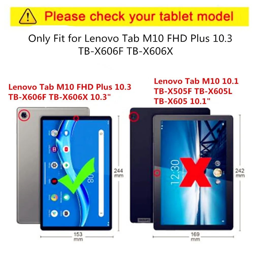 Роскошный чехол для Lenovo Tab M10 FHD Plus 10 3 ТБ X606F планшета дюйма из искусственной кожи с