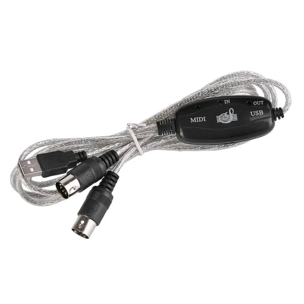 Фото Новый USB в Выход конвертер интерфейсного кабеля MIDI ПК к музыке клавиатура шнур