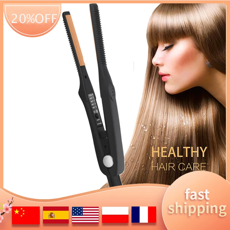 

Hair Straightener And Curling Iron Flat Iron Hot Tools Adjustable Temp Hair Straightener And Curler 2 In 1 Travel Mch Heating