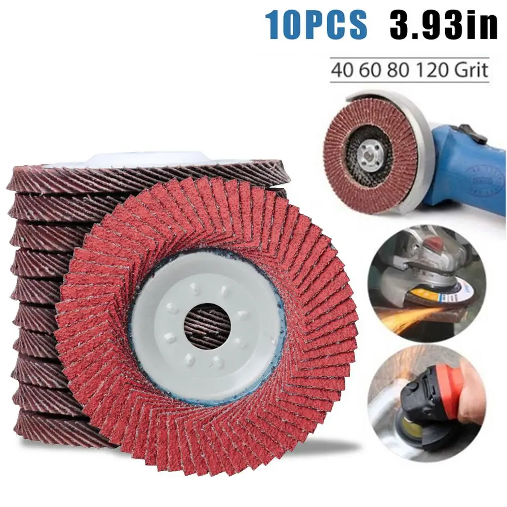 

10pcs 110mm Sanding Disc Sandpaper 40/60/80/120 Grit Polishing Disc Grinding Wheel Metal Polishing Pad Abrasive Tools