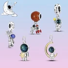 Подвеска-Шарм астронавт из серебра 925 пробы для браслета Pandora