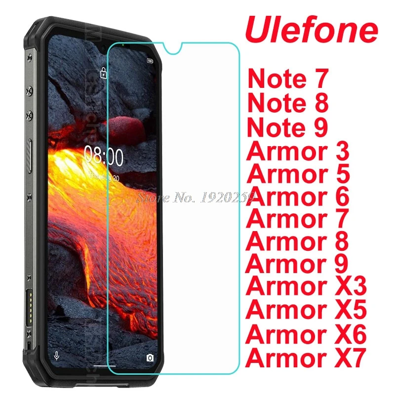Tempered Glass For Ulefone Armor 3WT 5 6 7 8 9 10 X3 X5 X6 X7 X8 Pro Screen Protector Ulefone Note 7P 8P 9P Film Protector Glass