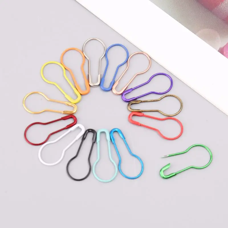 

750pcs/box Calabash Gourd Shape Clips Metal Security Safety Pins Clips Knitting Stitch Marker Tag Pin Office Binding Supplies