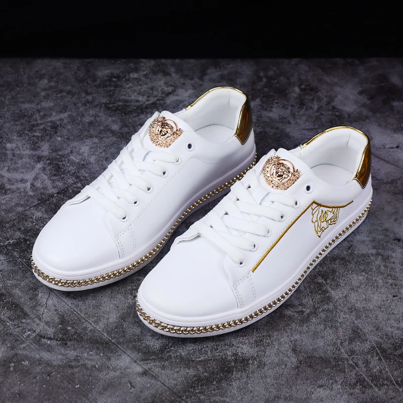 

Men's Fashion Sports Shoes Thick-soled Casual White Shoes Business Office Leather Shoes Men's High Quality Designer Sports Shoes