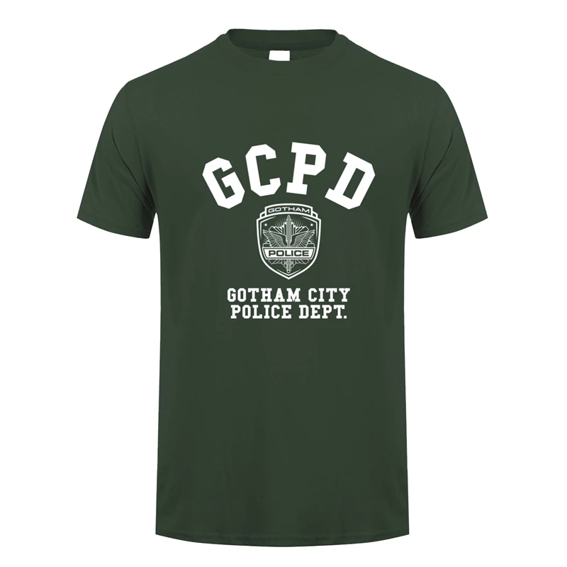 Gotham City Police GCPD T Shirts Men Tees T-shirt Short Sleeve Mans Tops Streetwear QR-048 | Мужская одежда