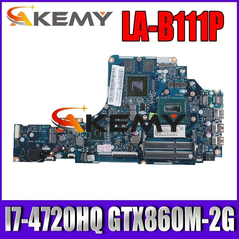 

HD LA-B111P Laptop motherboard For Lenovo Y70-70 Teste mainboard original I7-4720HQ/4710HQ GTX860M-2G
