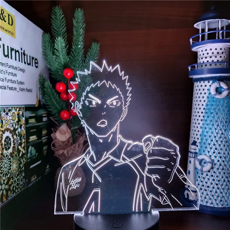 Фигурка героя Аниме HAIKYUU светильник в стиле аниме Хаджиме 3D светодиодный