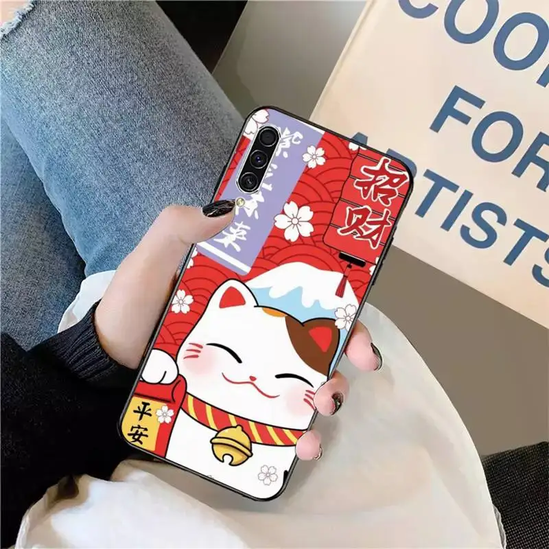 

Lucky Cat chinese style pattern Phone Case For Samsung galaxy S 9 10 20 A 10 21 30 31 40 50 51 71 s note 20 j 4 2018 plus
