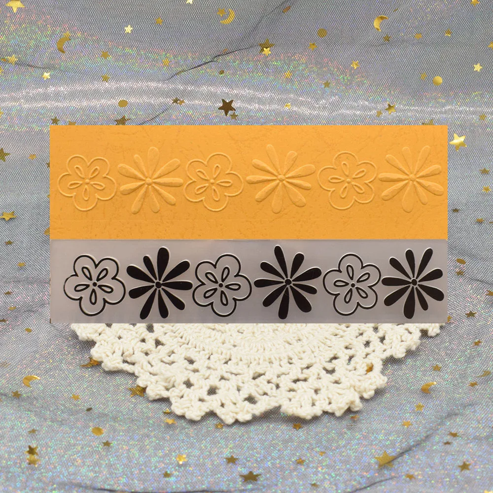 Цветочный узор прямоугольная пластиковая папка для тиснения Трафарет Шаблон