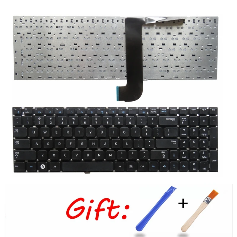Английская клавиатура для Samsung NP-SF511 NP SF510 RF510 RF511 QX530 RF530 SF511 SF510, клавиатура для ноутбука, США, черная, без рамки Английская клавиатура для Samsung NP-SF511 NP SF510 RF510 RF511 QX530 RF530 SF511 SF510, клавиатура для ноутбука, США, черная, без рамки