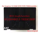 Сенсорный ЖК-экран в сборе, 13,3 дюйма, для DELL Inspiron 13, 5368, 5378, p69g, b133hab01, 0, NV133FHM-N41, A11, FHD, 1920*1080, тестирование