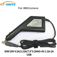 1x 90w 65w 45w 19v 20v laptop car charger usb dc ac portable power supply adapter for ibmlenovoacerhpdellasussonysamsung