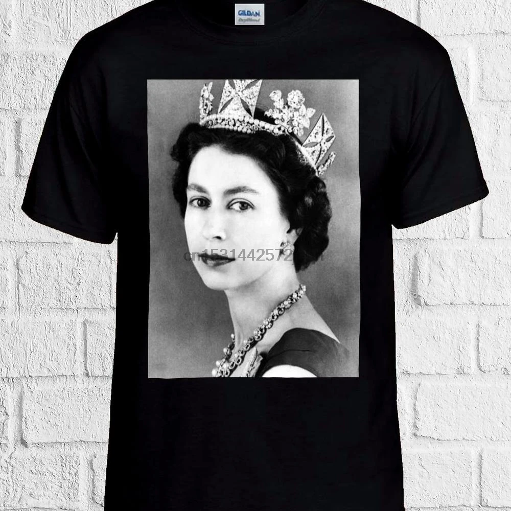 Her Majesty the Queen Elizabeth II T Shirt Men Women Unisex Top No Pain Gain 1217 |