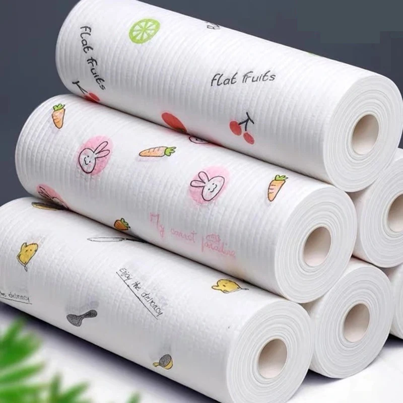 

50Pcs/Roll Reusable Lazy Rags Household Organic Cleaning Dishcloth Hand Towel Wet And Dry Home Necessaire Utensils For Kitchen